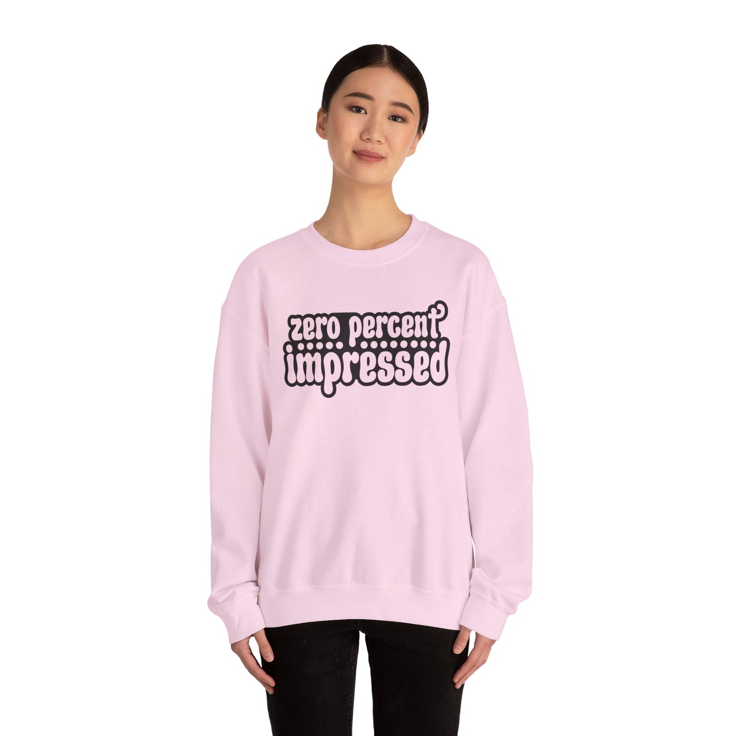 Unisex Heavy Blend™ Crewneck Sweatshirt - "Zero Percent Impressed" - Riff Raff Wear