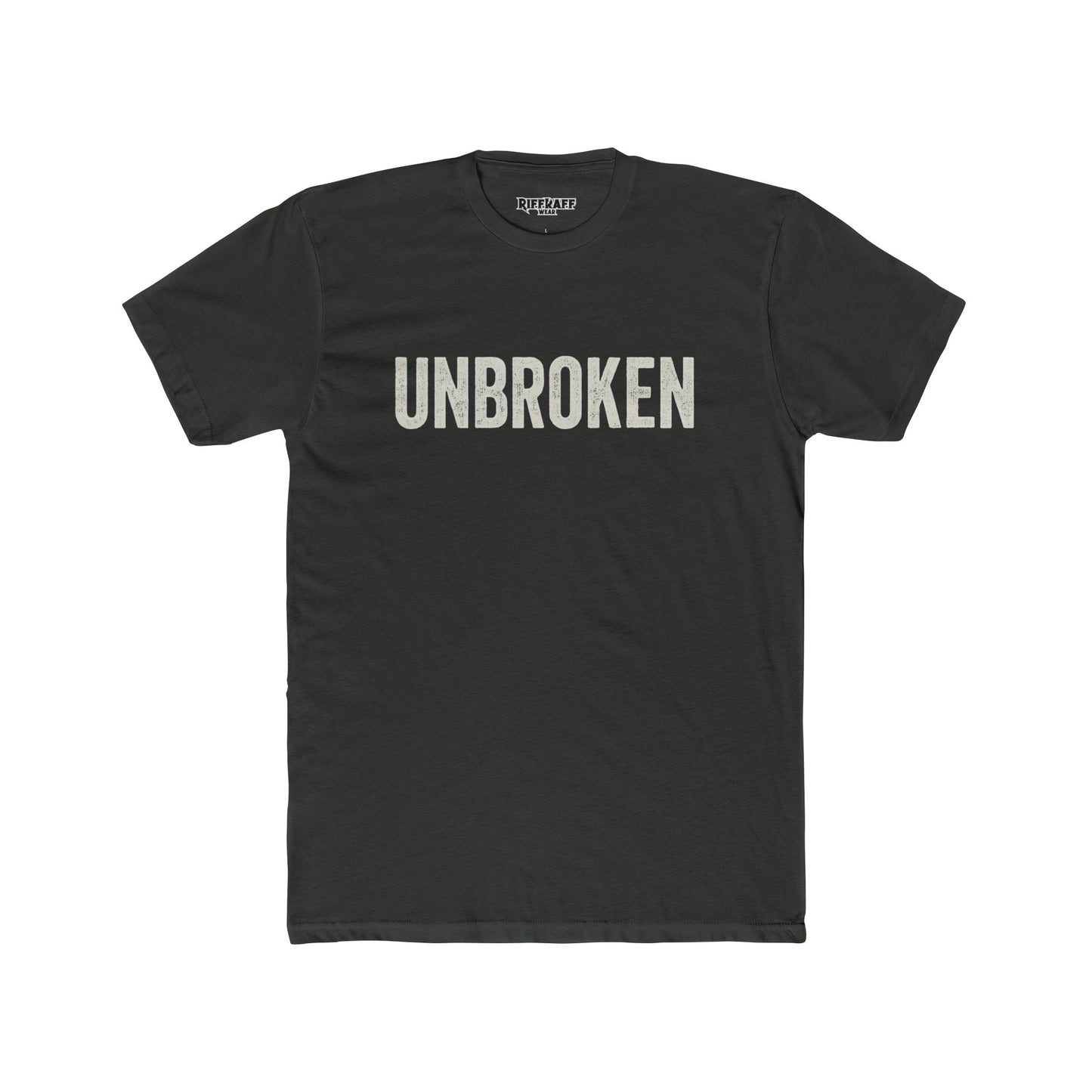 Unisex Cotton Crew Tee - UNBROKEN Inspirational Shirt - Riff Raff Wear Fitness