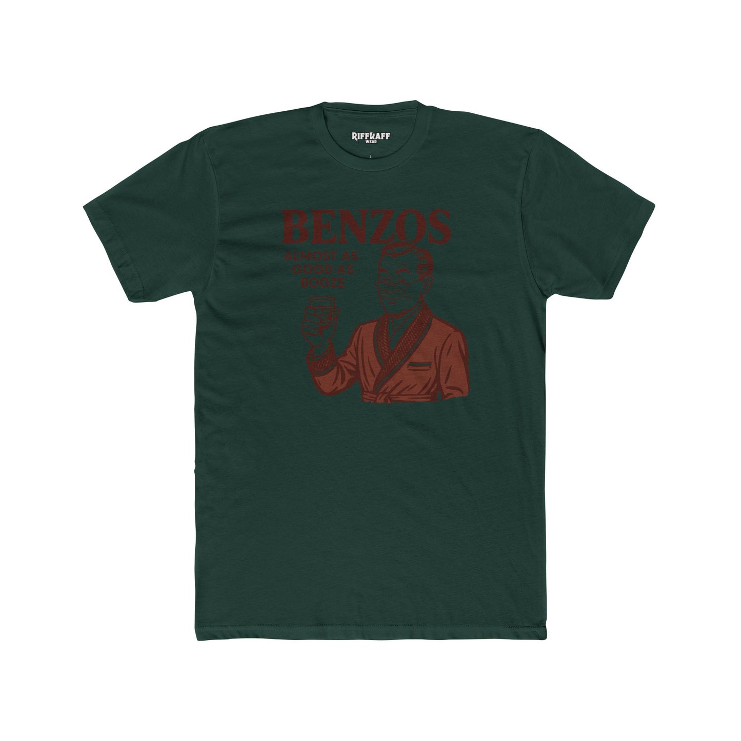 Unisex Cotton Crew Tee with 'BENZOS' - Perfect Med Merch - OverRx - Riff Raff Wear