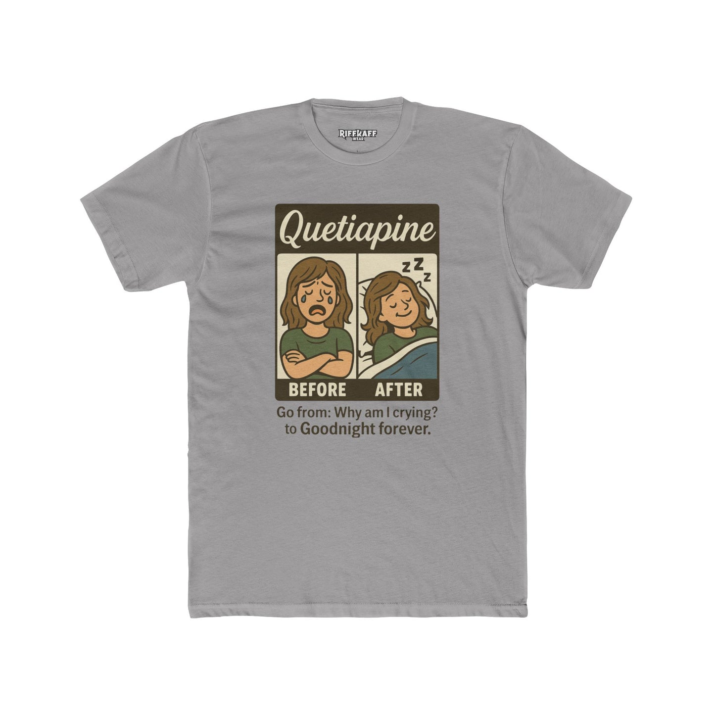 Quetiapine Unisex Cotton Crew Tee – Mental Health Awareness Shirt - OverRX - Riff Raff Wear