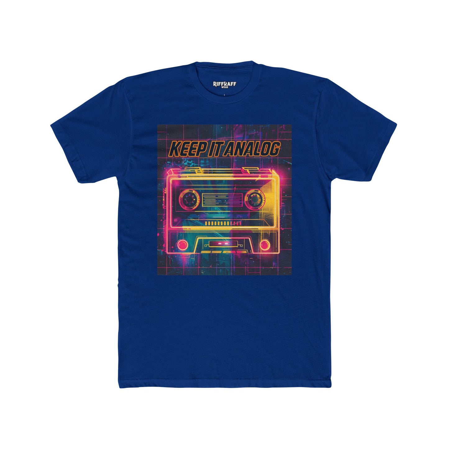 Retro 'Keep It Analog' Unisex Cotton Crew Tee - Vintage Vibe - Riff Raff Wear