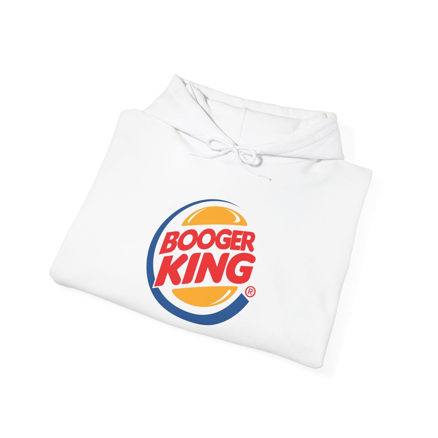 Parody Logo Series "Booger King" Graphic - Funny Unisex Heavy Blend™ Hooded Sweatshirt - Riff Raff Wear