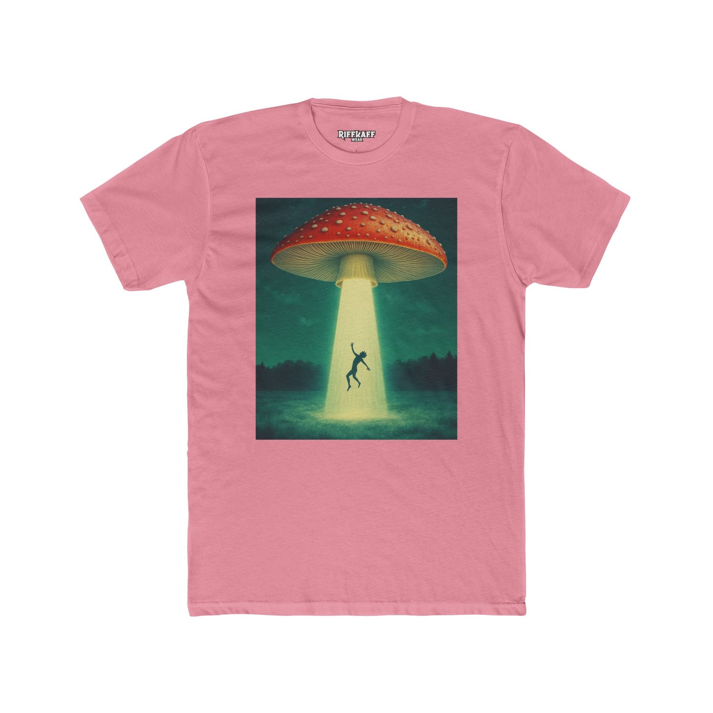 Mystical UFO Unisex Cotton Crew Tee, Alien Shirt - Riff Raff Wear