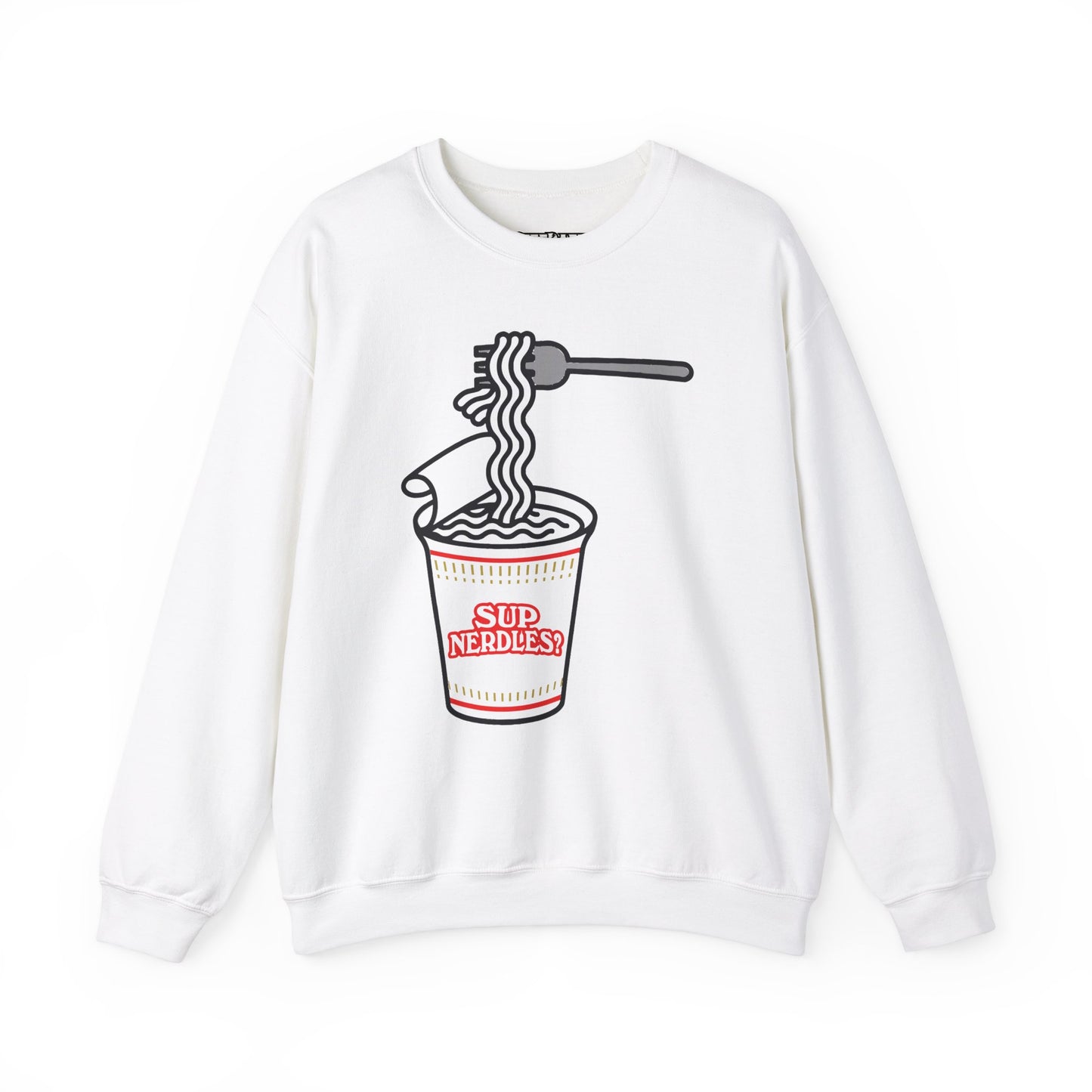 Parody Logo Series - Sup Nerdles? Instant Noodles Sweatshirt - Unisex Heavy Blend™ Crewneck - Riff Raff Wear