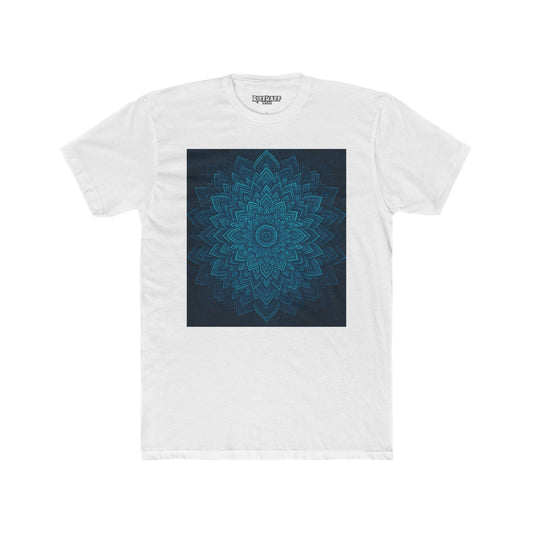 Meditative Floral Unisex Cotton Crew Tee - Relaxing Design for Mindfulness - Riff Raff Wear