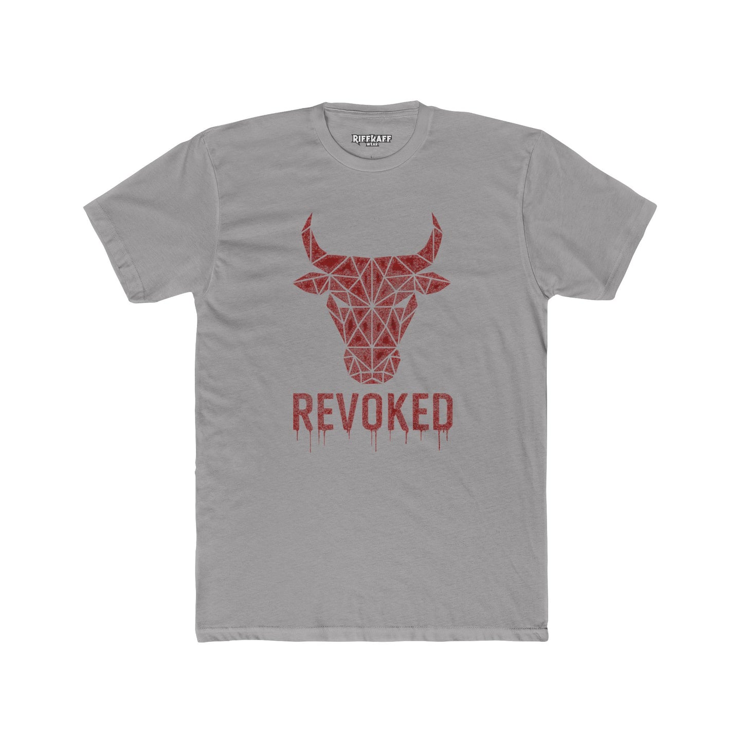Geometric Bull Design Unisex Cotton Crew Tee - Revoked Graphic Tee - Riff Raff Wear
