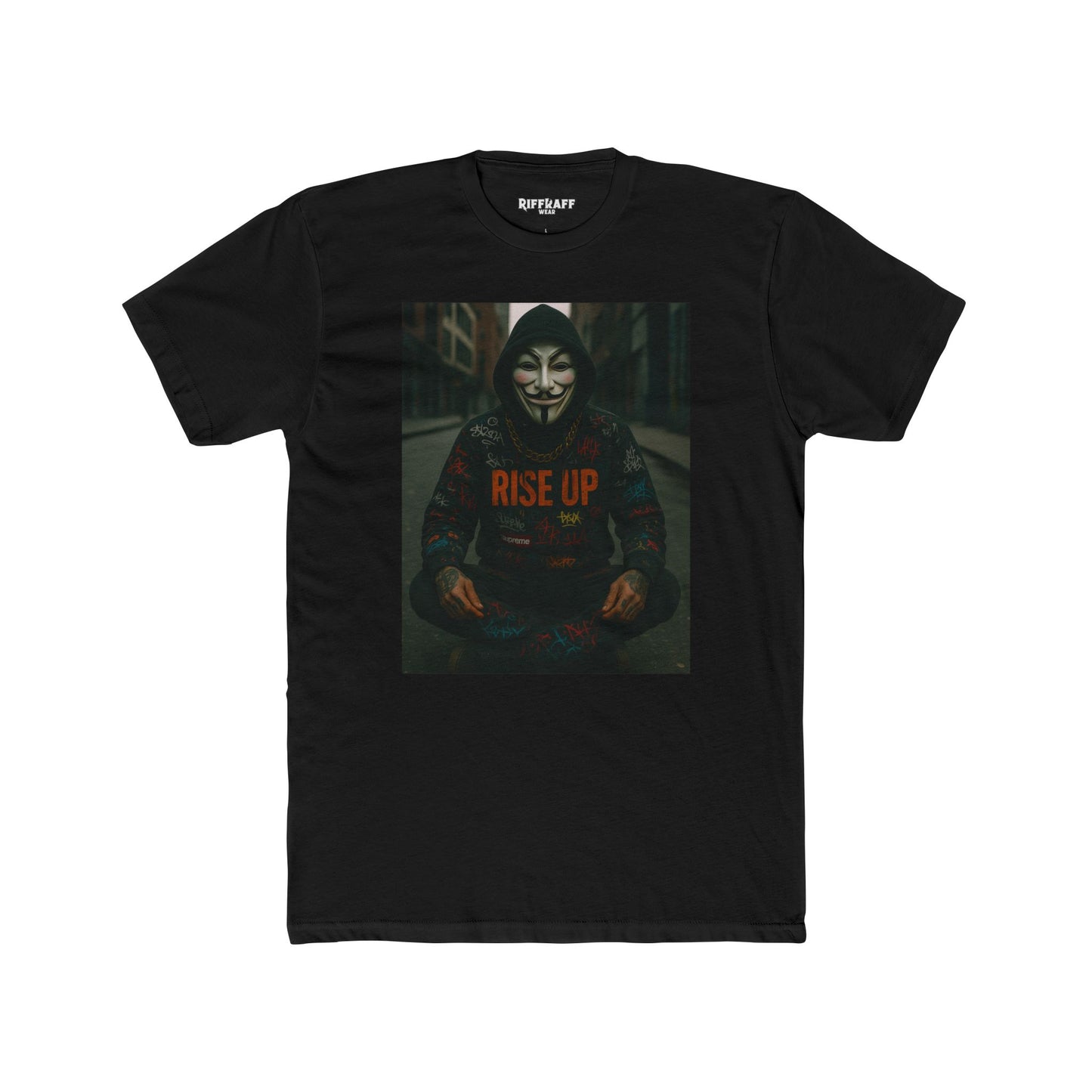 Unisex Cotton Crew Tee - Rise Up Graphic Shirt for Activism and Self-Expression - Riff Raff Wear
