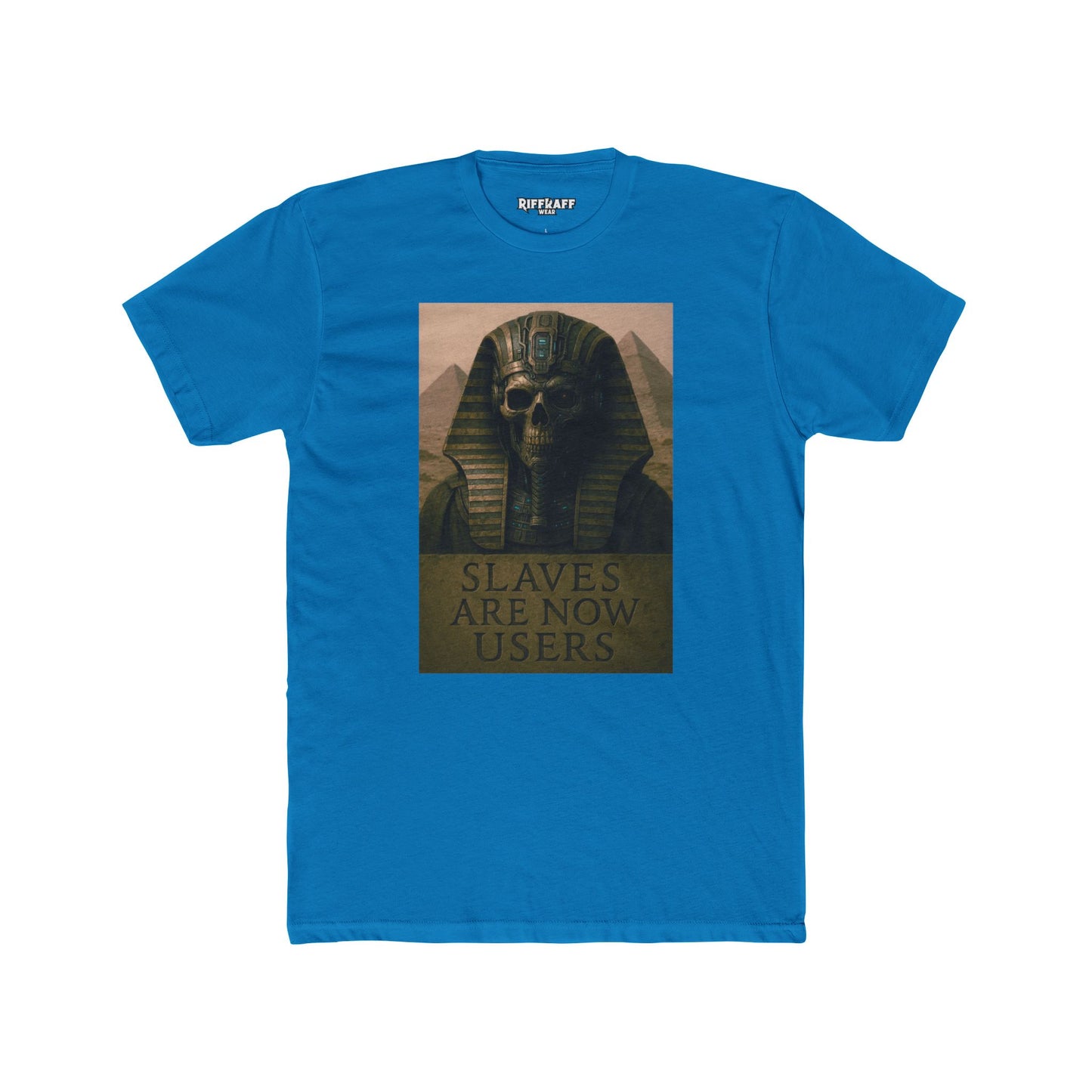 Unisex Cotton Crew Tee - "Slaves Are Now Users" Graphic Tee - Riff Raff Wear