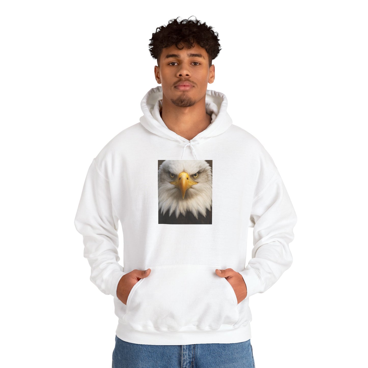 Eagle Graphic Heavy Blend Hoodie - Unisex Sweatshirt for Nature Lovers - Riff Raff Wear