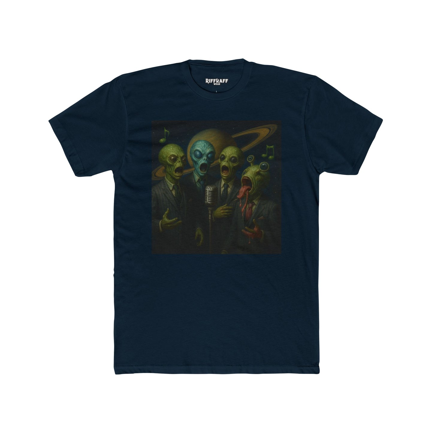 Alien Band Unisex Cotton Crew Tee - Unique Graphic T-Shirt for Music Lovers - Riff Raff Wear