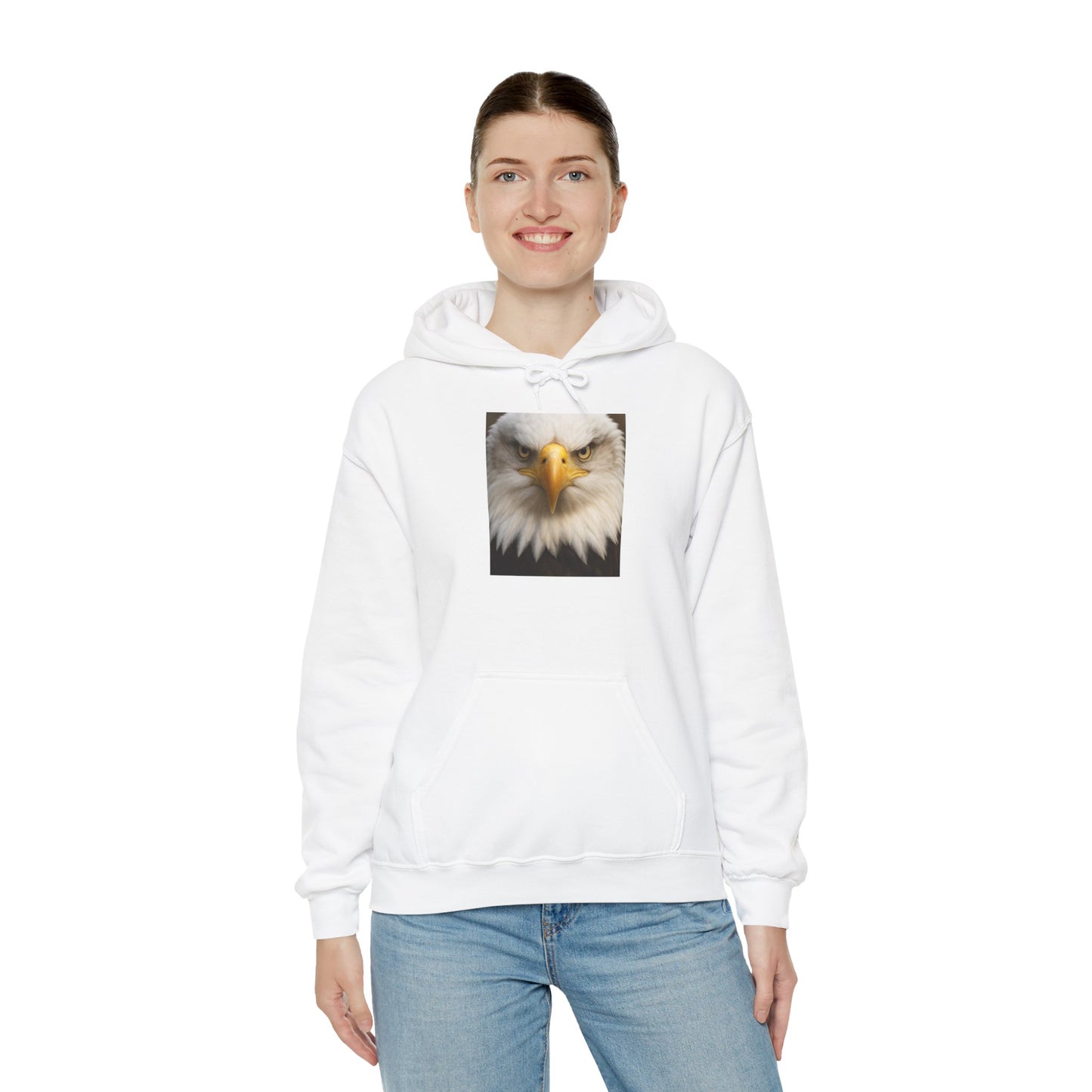 Eagle Graphic Heavy Blend Hoodie - Unisex Sweatshirt for Nature Lovers - Riff Raff Wear