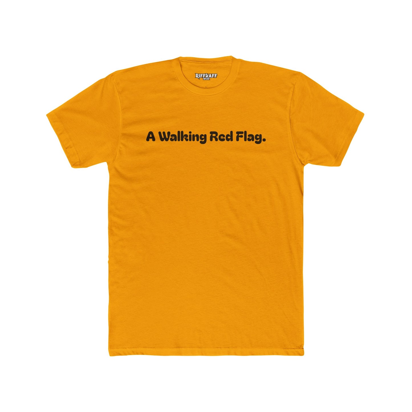 A Walking Red Flag Unisex Cotton Crew Tee - Fun Casual T-Shirt for Everyday Wear - Riff Raff Wear