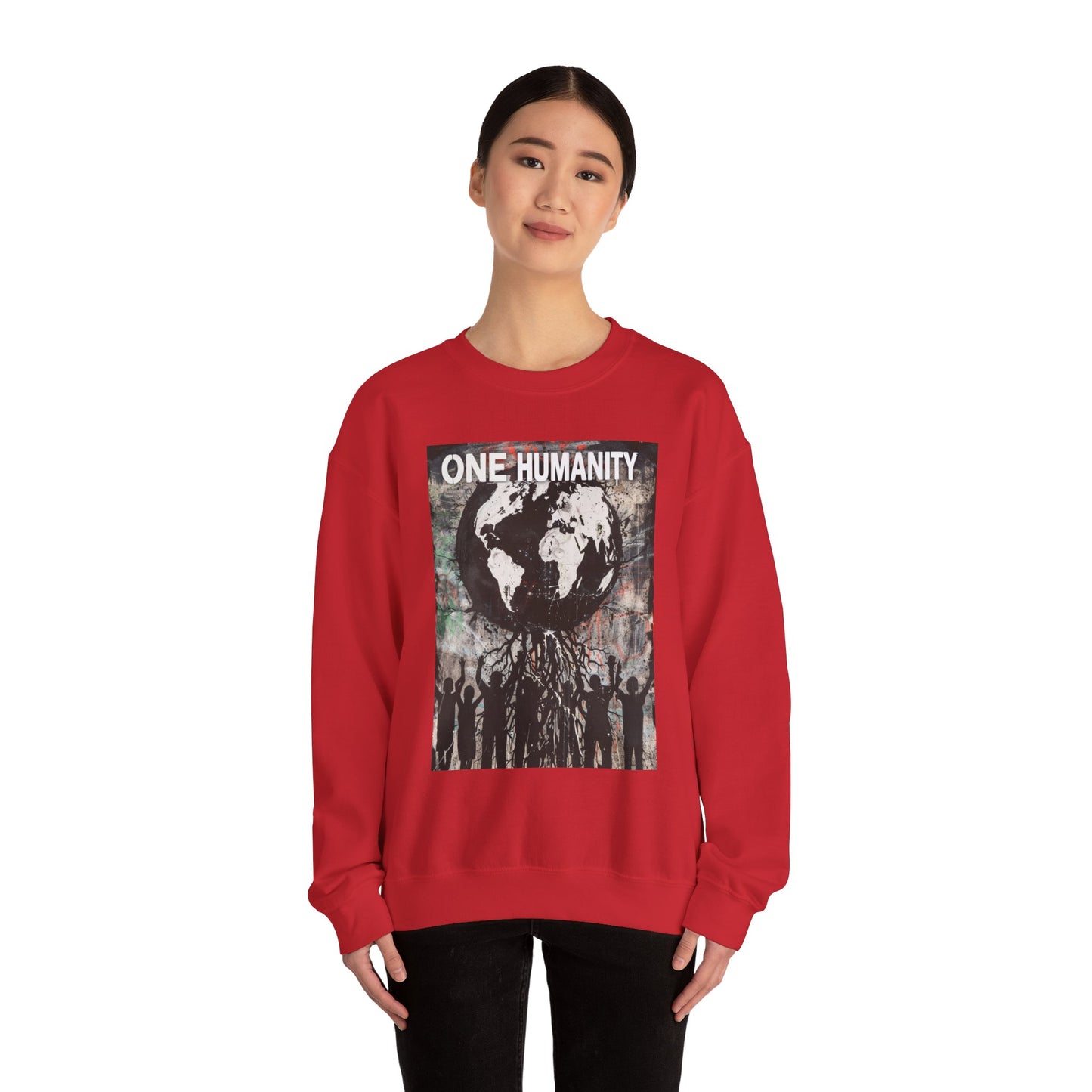 One Humanity Unisex Crewneck Sweatshirt - Comfortable & Stylish - Riff Raff Wear