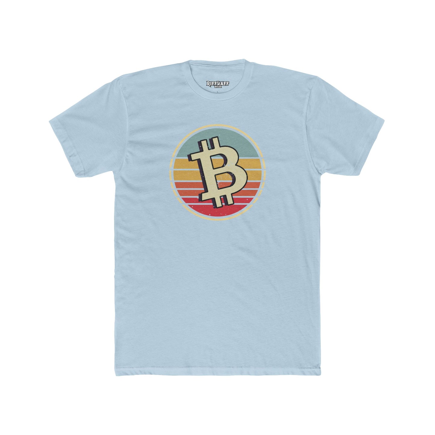 Retro Bitcoin Unisex Cotton Crew Tee - Casual Cryptocurrency Bitcoin Shirt - Riff Raff Wear