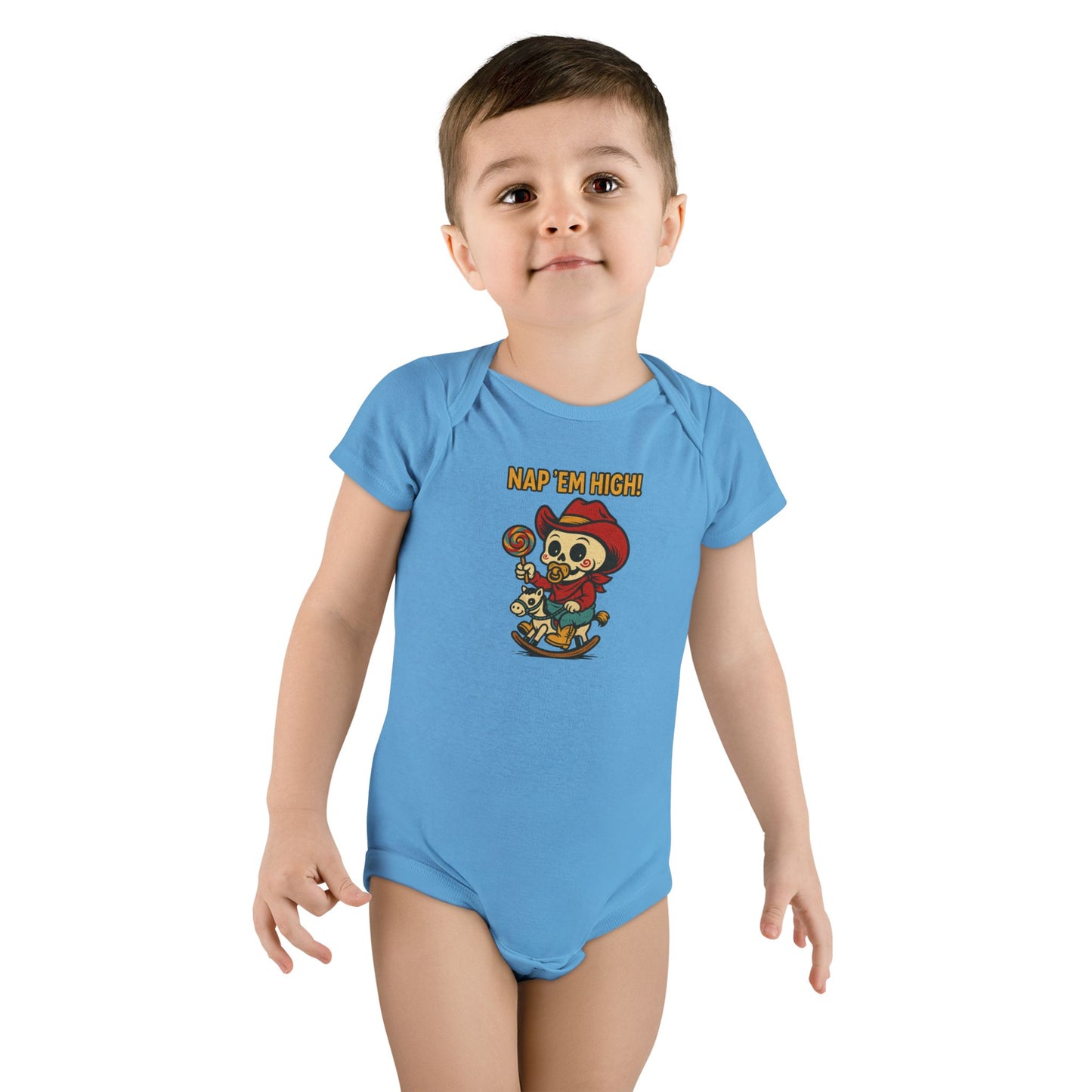 Cute Baby Onesie with Nap 'Em High Design, Infant Bodysuit, Funny Baby Clothes, Unisex Baby Outfit, Gift for New Parents
