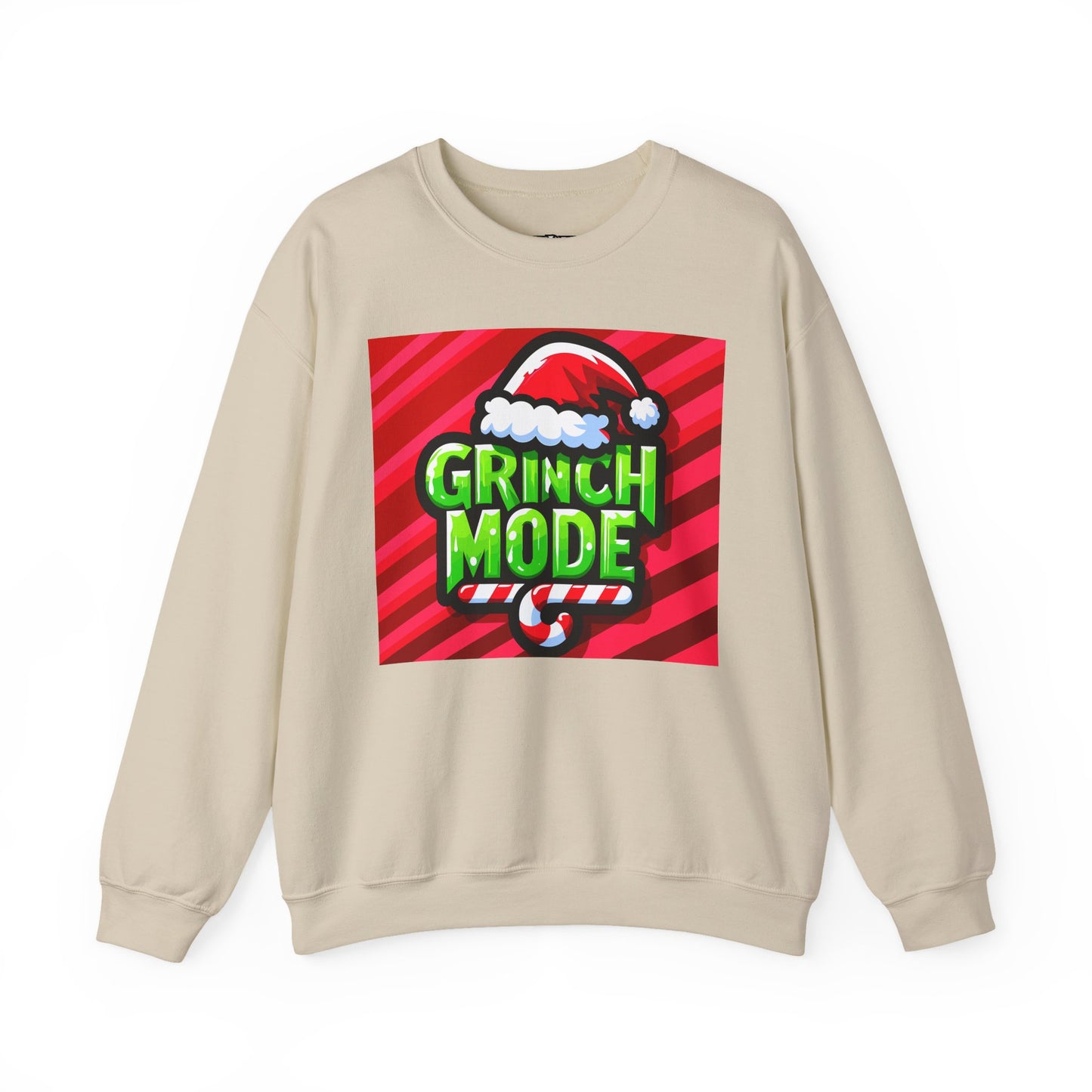 Grinch Mode Crewneck Sweatshirt, Christmas Attire, Holiday Sweatshirt, Festive Gift, Cozy Winter Wear, Funny Christmas Sweater - Riff Raff Wear