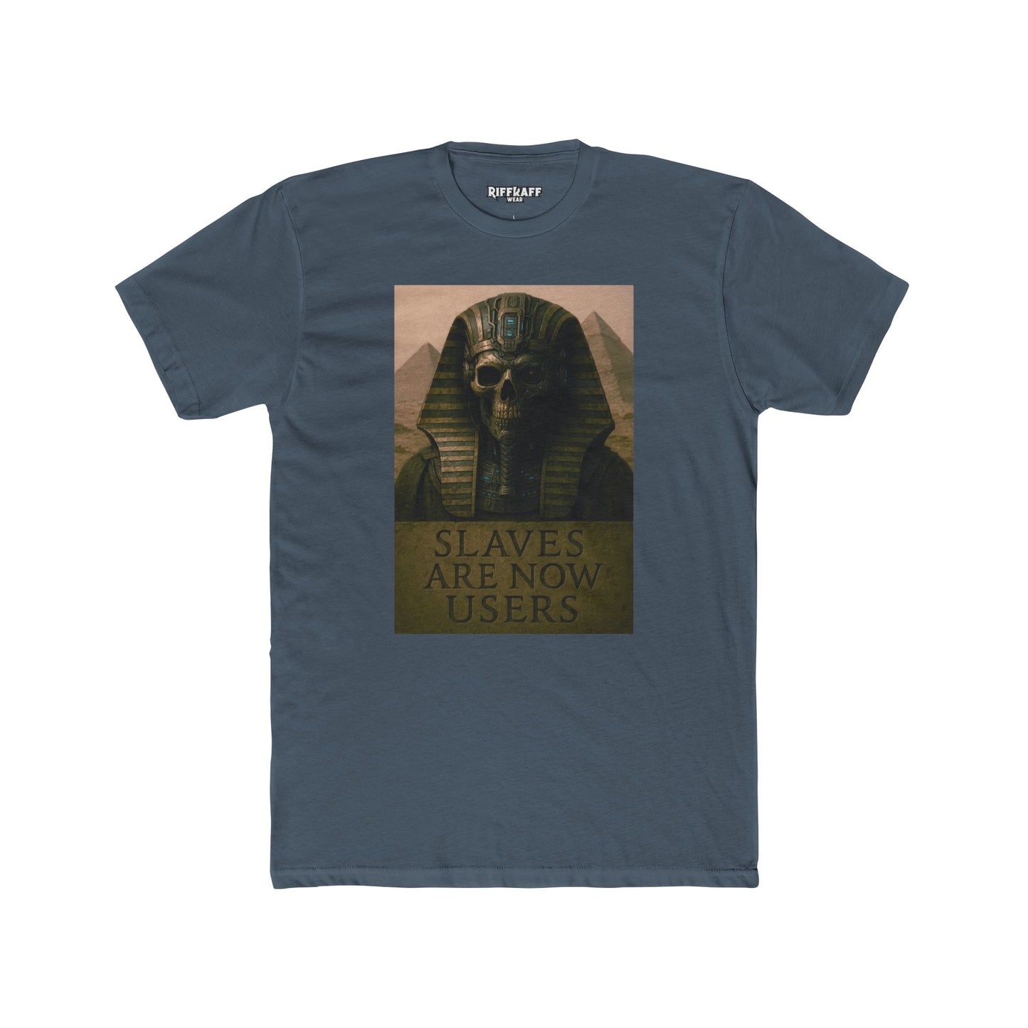 Unisex Cotton Crew Tee - "Slaves Are Now Users" Graphic Tee - Riff Raff Wear