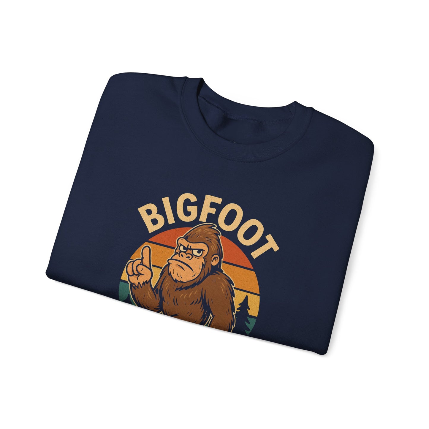 Bigfoot Doesn't Believe Crewneck Sweatshirt - Unisex Fashion for Nature Lovers - Riff Raff Wear