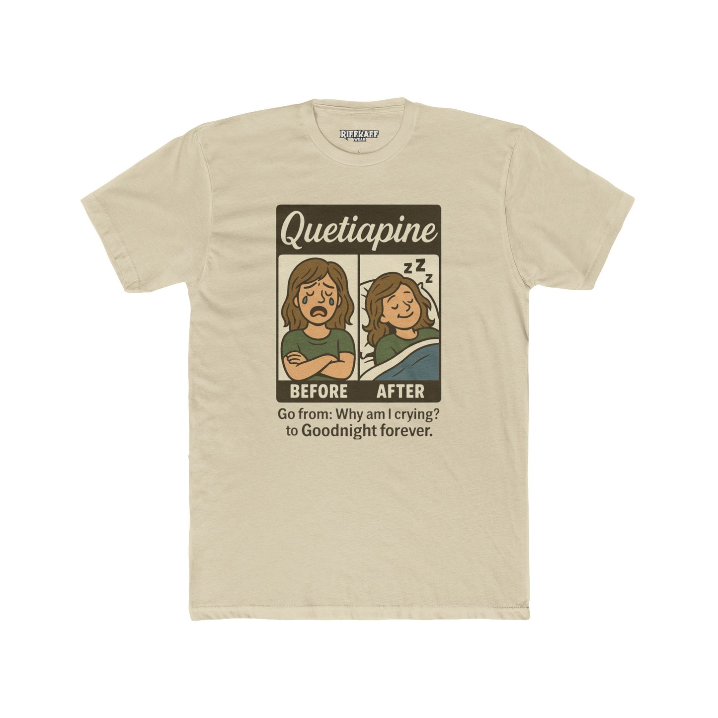 Quetiapine Unisex Cotton Crew Tee – Mental Health Awareness Shirt - OverRX - Riff Raff Wear