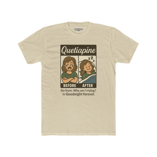 Quetiapine Unisex Cotton Crew Tee – Mental Health Awareness Shirt - OverRX - Riff Raff Wear