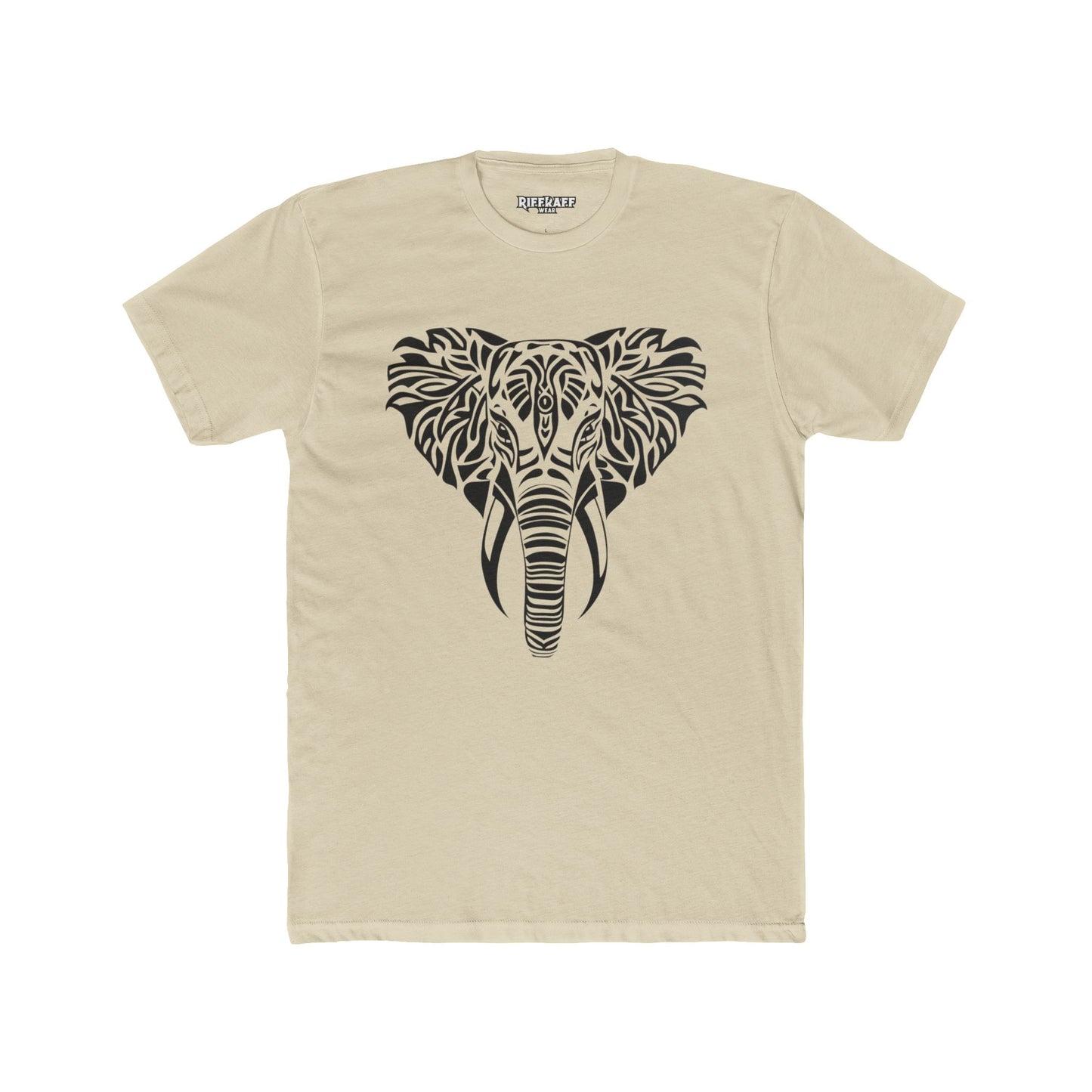 Trendy Elephant Design Unisex Cotton Crew Tee, Eco-Friendly Graphic Tee, -Riff Raff Wear