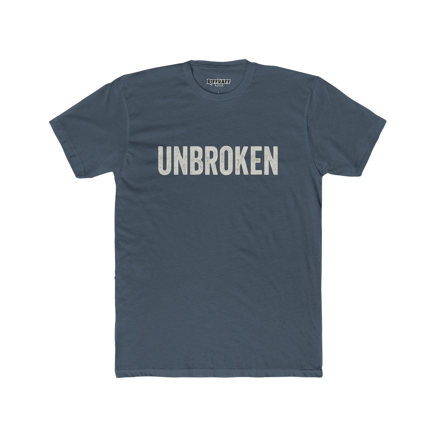 Unisex Cotton Crew Tee - UNBROKEN Inspirational Shirt - Riff Raff Wear Fitness
