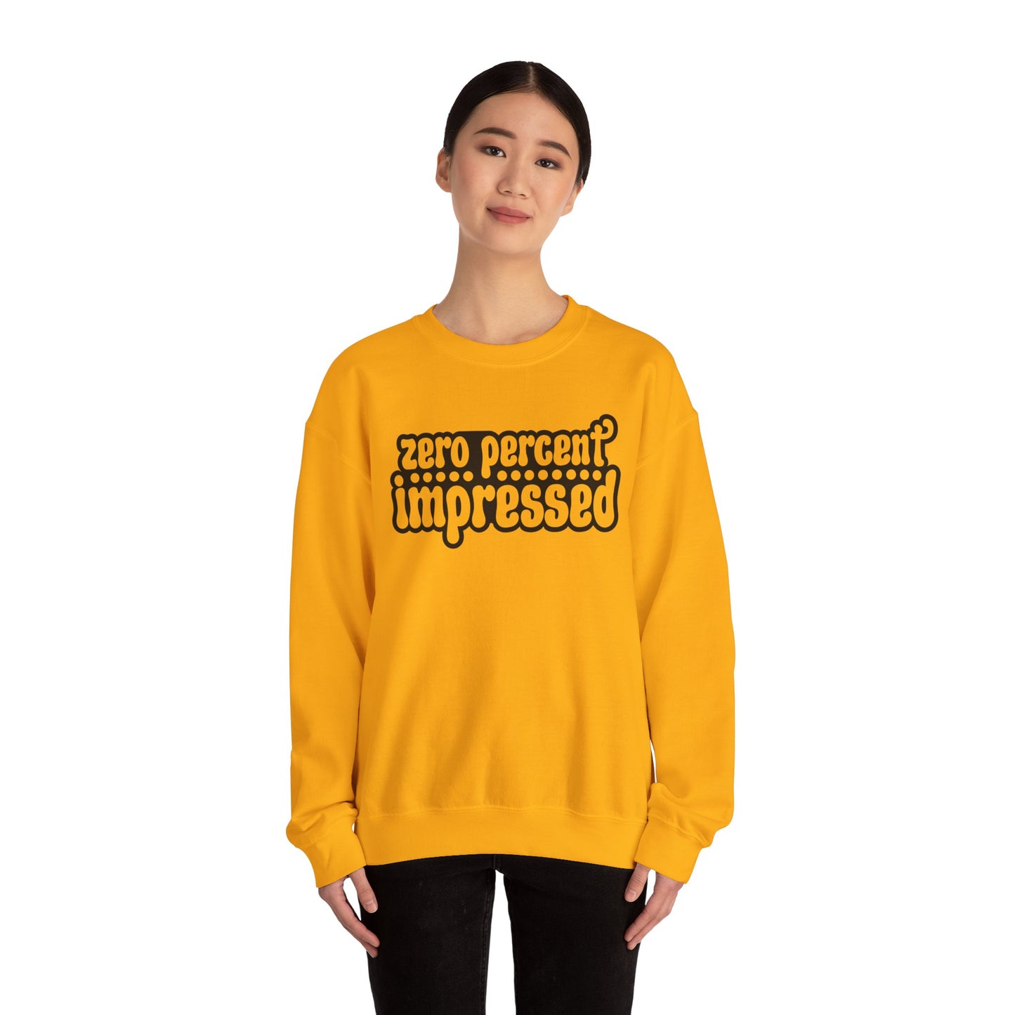 Unisex Heavy Blend™ Crewneck Sweatshirt - "Zero Percent Impressed" - Riff Raff Wear