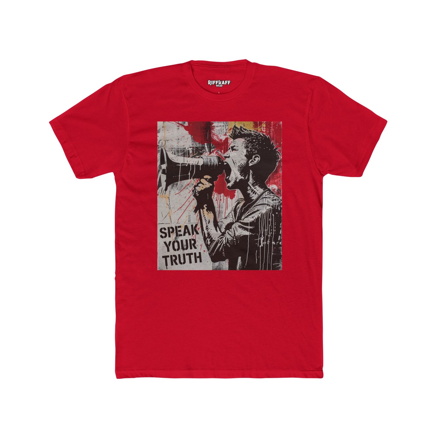 Unisex Cotton Crew Tee - "Speak Your Truth" Political Art - Riff Raff Wear