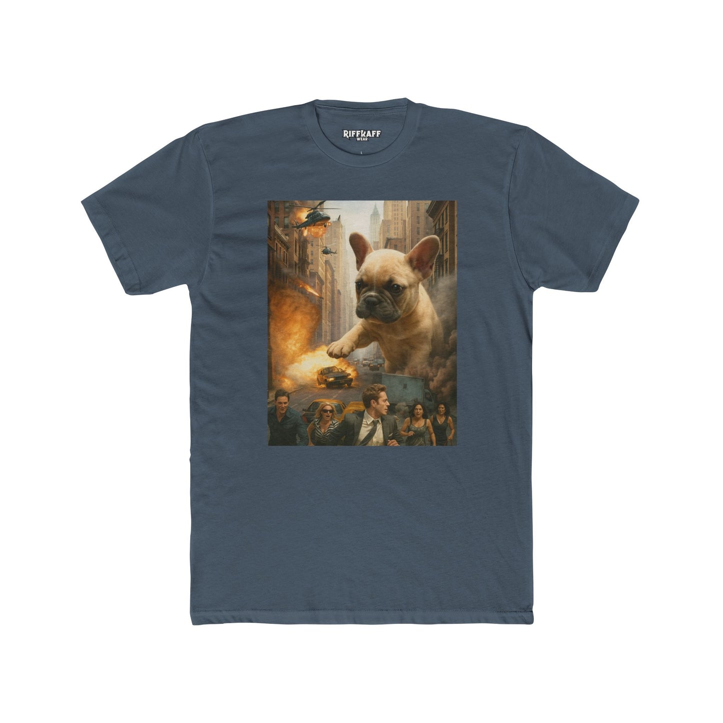 Epic French Bulldog Graphic Tee - Unisex Cotton Crew Shirt - Riff Raff Wear