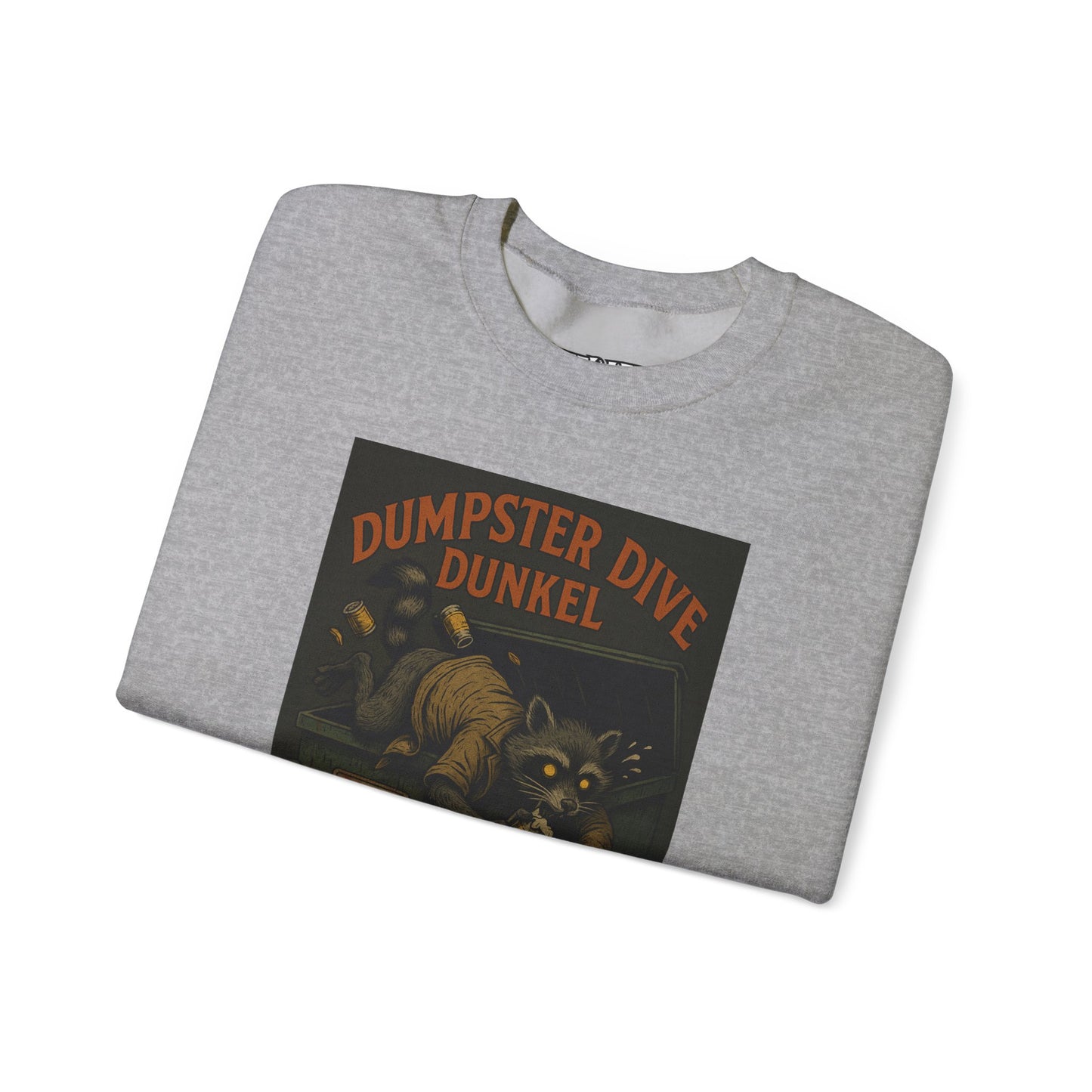 Dumpster Dive Funny Sweatshirt - Unisex Crewneck for Animal Lovers - Riff Raff Wear Underground