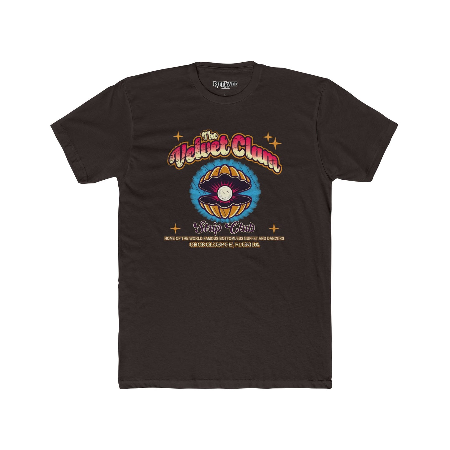 Velvet Clam Unisex Cotton Crew Tee - Funny Graphic T-Shirt with VIP Room Text - Riff Raff Underground