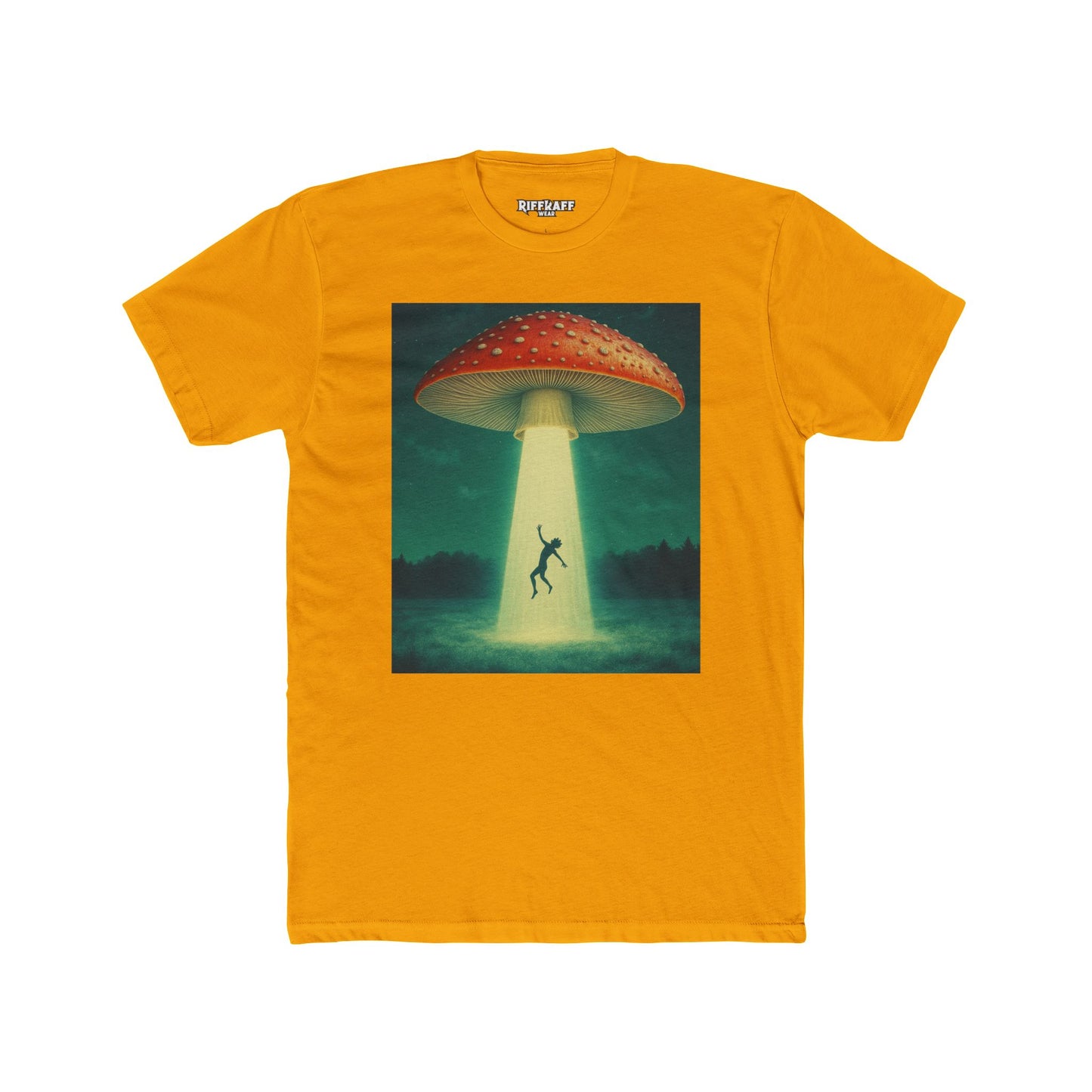 Mystical UFO Unisex Cotton Crew Tee, Alien Shirt - Riff Raff Wear