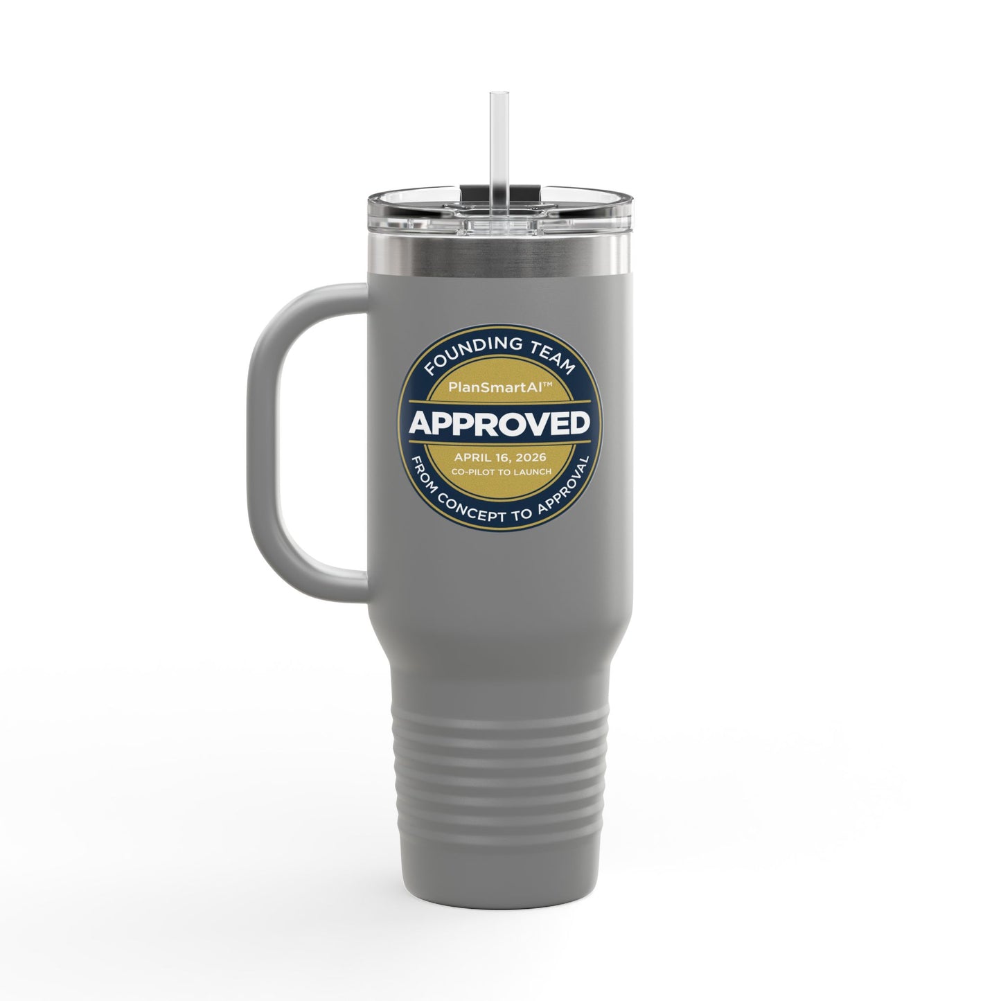 40oz Insulated Travel Mug — Custom Launch Commemorative Tumbler