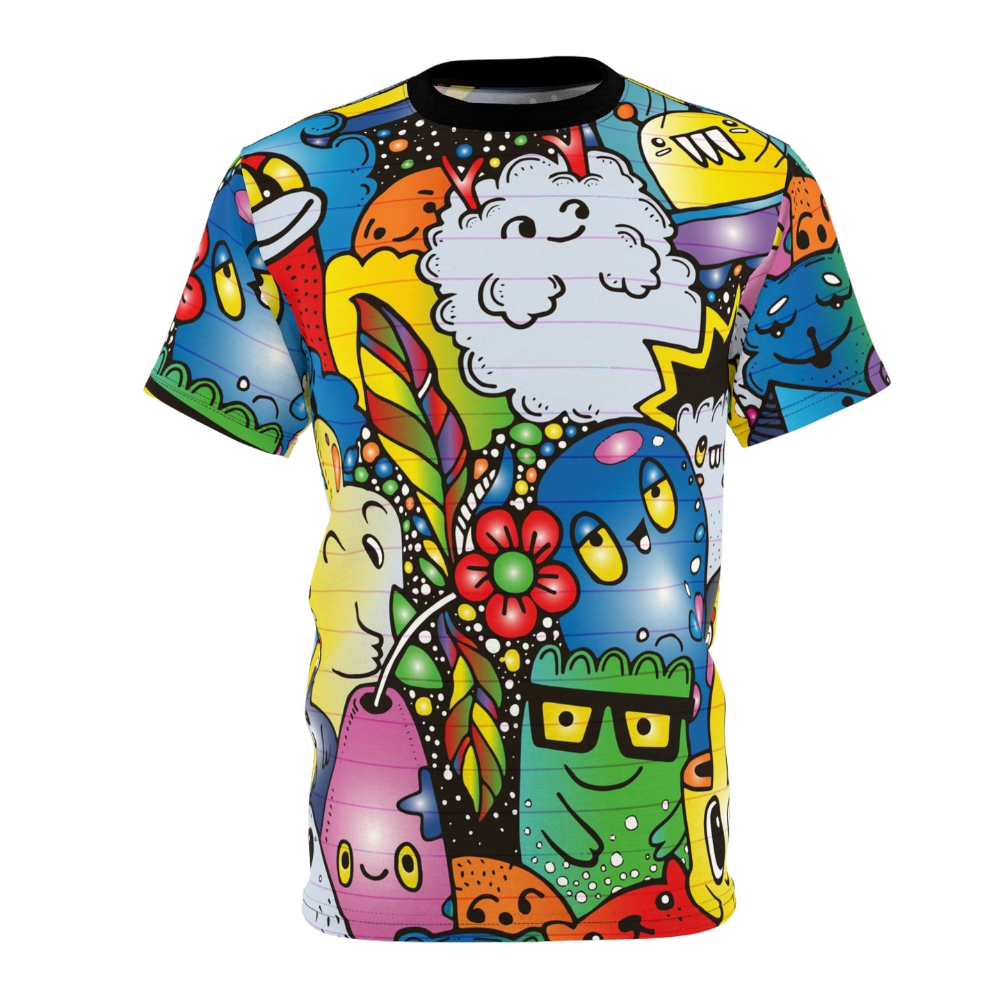 Streetwear - Doodle Me - Unisex Cut & Sew Tee (AOP) - Riff Raff Wear
