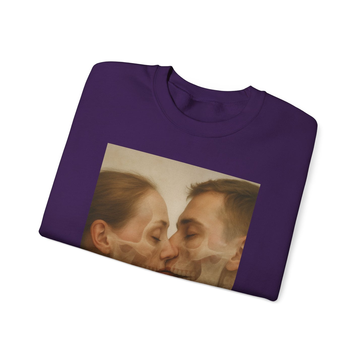 Romantic Skull Art Sweatshirt - Unisex Cozy Crewneck for Couples, Halloween, Gift Idea, Unique Sweatshirt, Trendy Layering - Riff Raff Wear