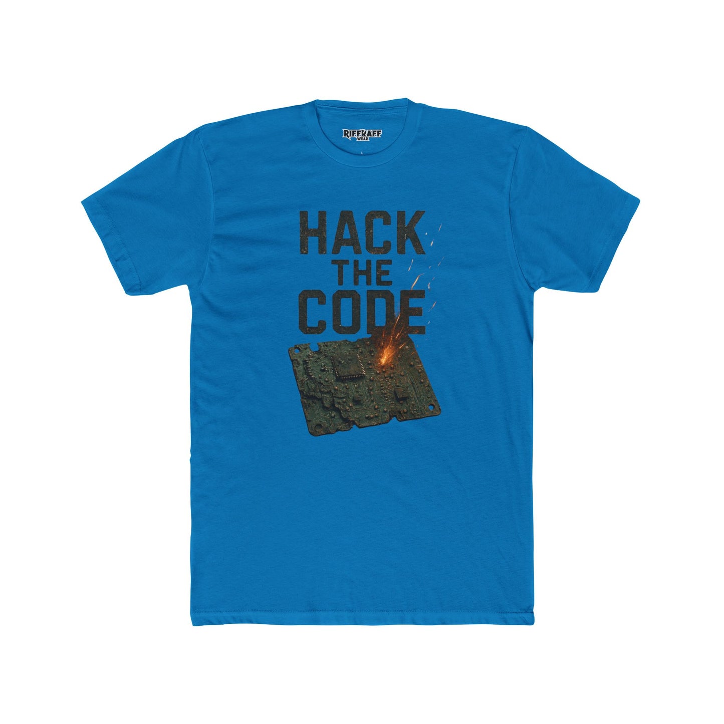 Hack the Code Unisex Cotton Crew Tee - Stylish Programmer Shirt - Riff Raff Wear
