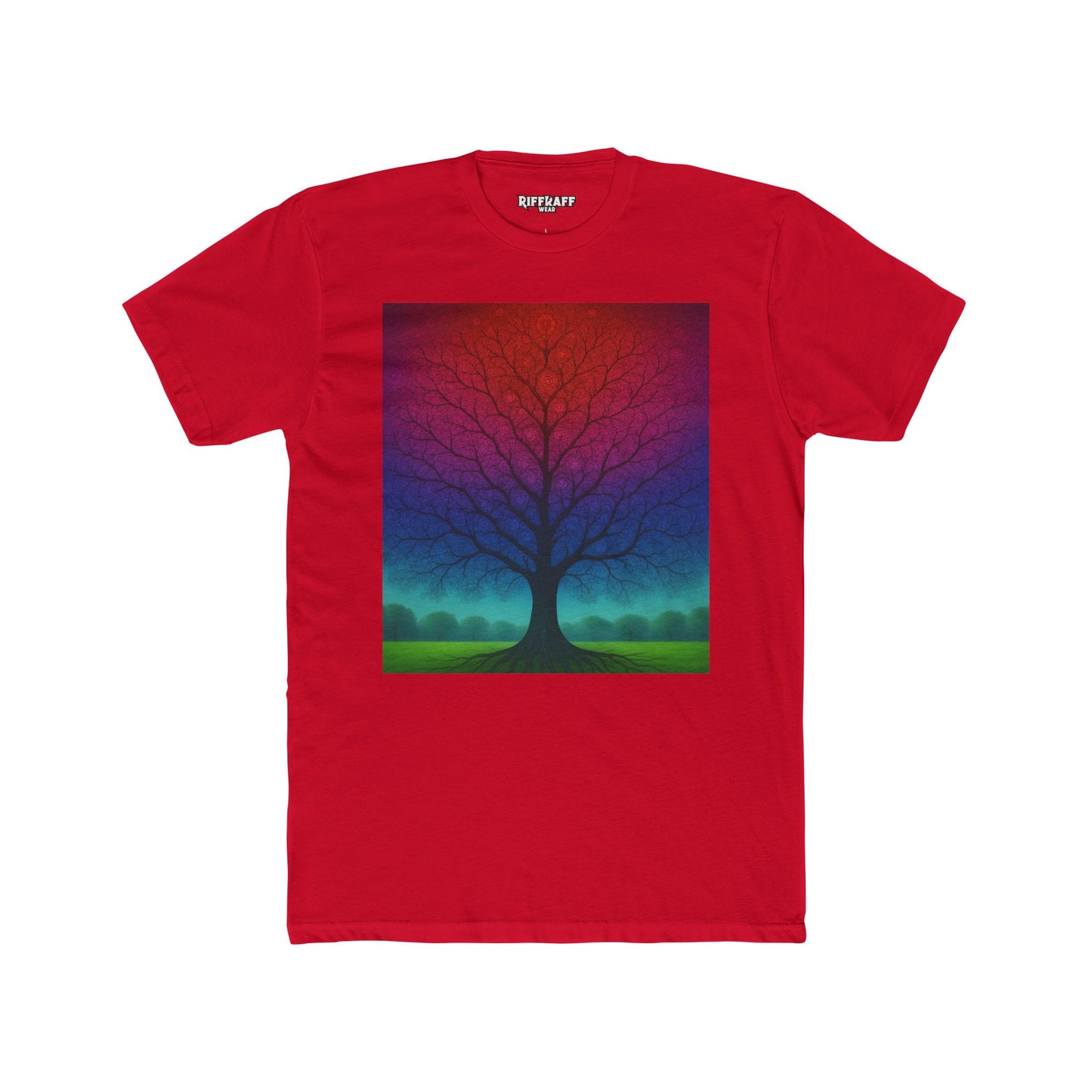 Colorful Tree Art Unisex Tee, Nature Lover Gift, Casual Wear, Bohemian Style - Riff Raff Wear