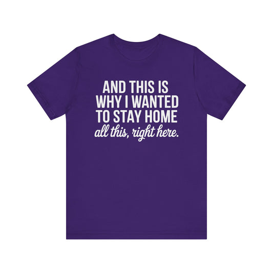 Stay Home Unisex Tee, Relaxed Fit Short Sleeve, Gift for Homebodies, Cozy Casual Shirt, Perfect for Introverts - Riff Raff Wear