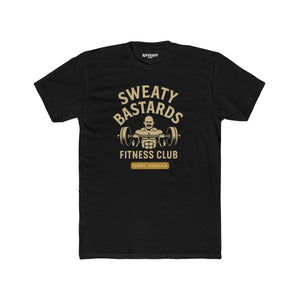Sweaty Bastards Fitness Club Unisex Cotton Crew Tee - Fun Gym Shirt - Riff Raff Underground