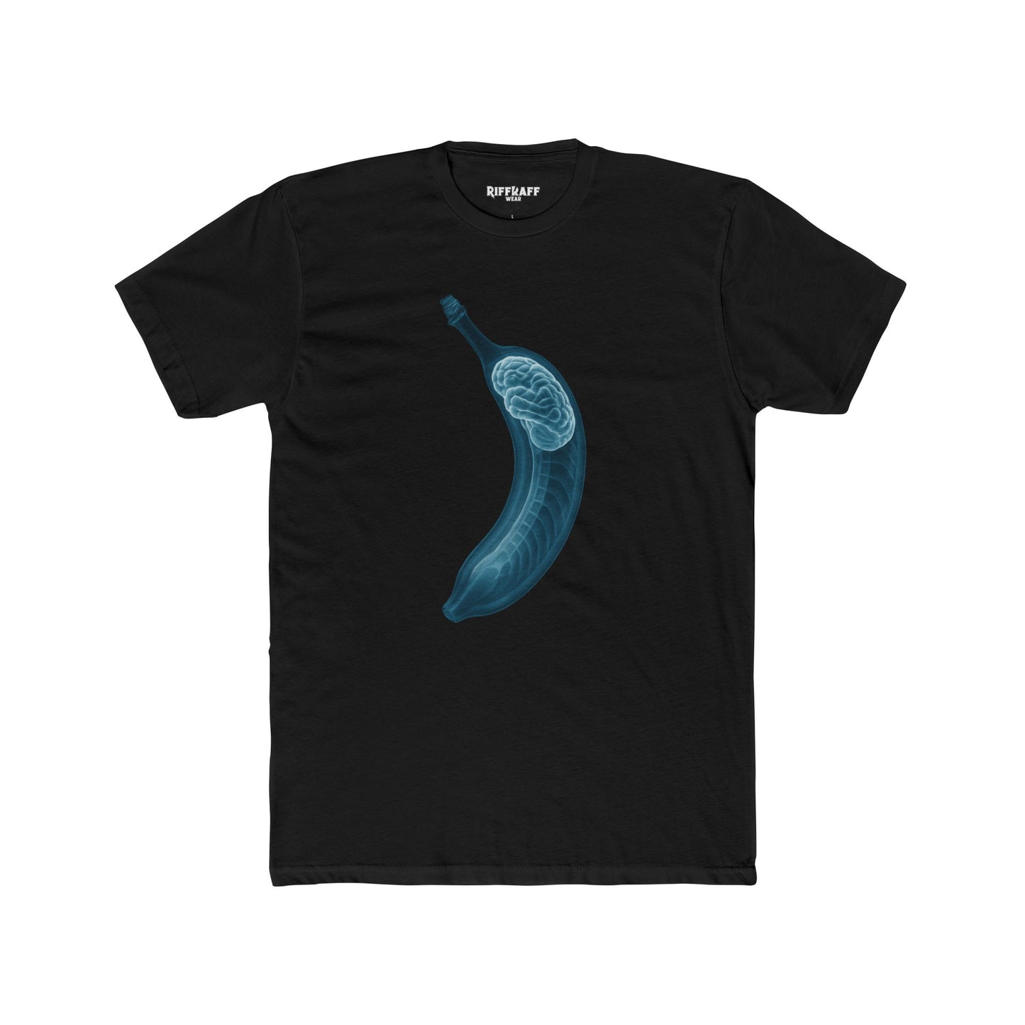 Funny Unisex Cotton Crew Tee - Brainy Banana Design - Riff Raff Wear