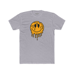 Drippy Smiley Face Tee - Unisex Cotton Crew Tee for Fun, Casual Wear, Trendy Outfit, Unique Gift, Festival Apparel, Streetwear - Riff Raff Wear