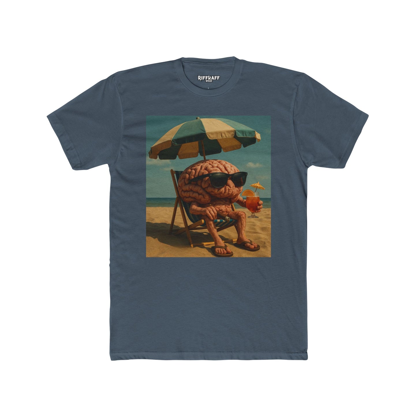 Chill Vibes Brain Art Unisex Cotton Crew Tee - Riff Raff Wear