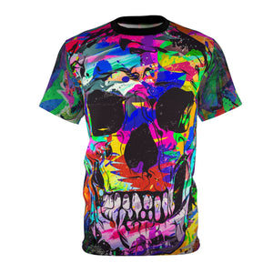 Colorful Skull Graphic Unisex Tee - Edgy Art Shirt for Festivals and Everyday Wear - Riff Raff Wear