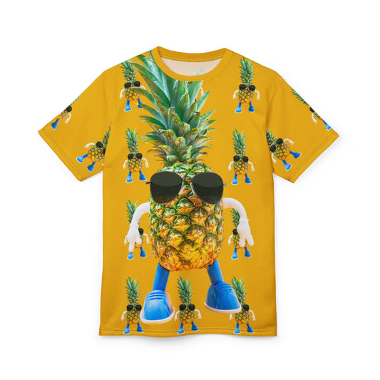 Playful Pineapple Graphic Tee - Unisex Cut & Sew Summer Shirt - Riff Raff Wear