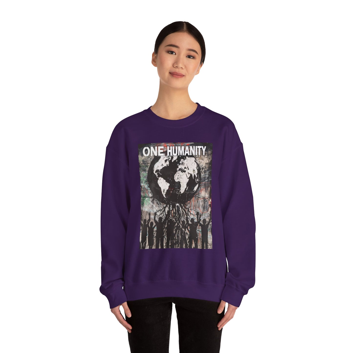 One Humanity Unisex Crewneck Sweatshirt - Comfortable & Stylish - Riff Raff Wear