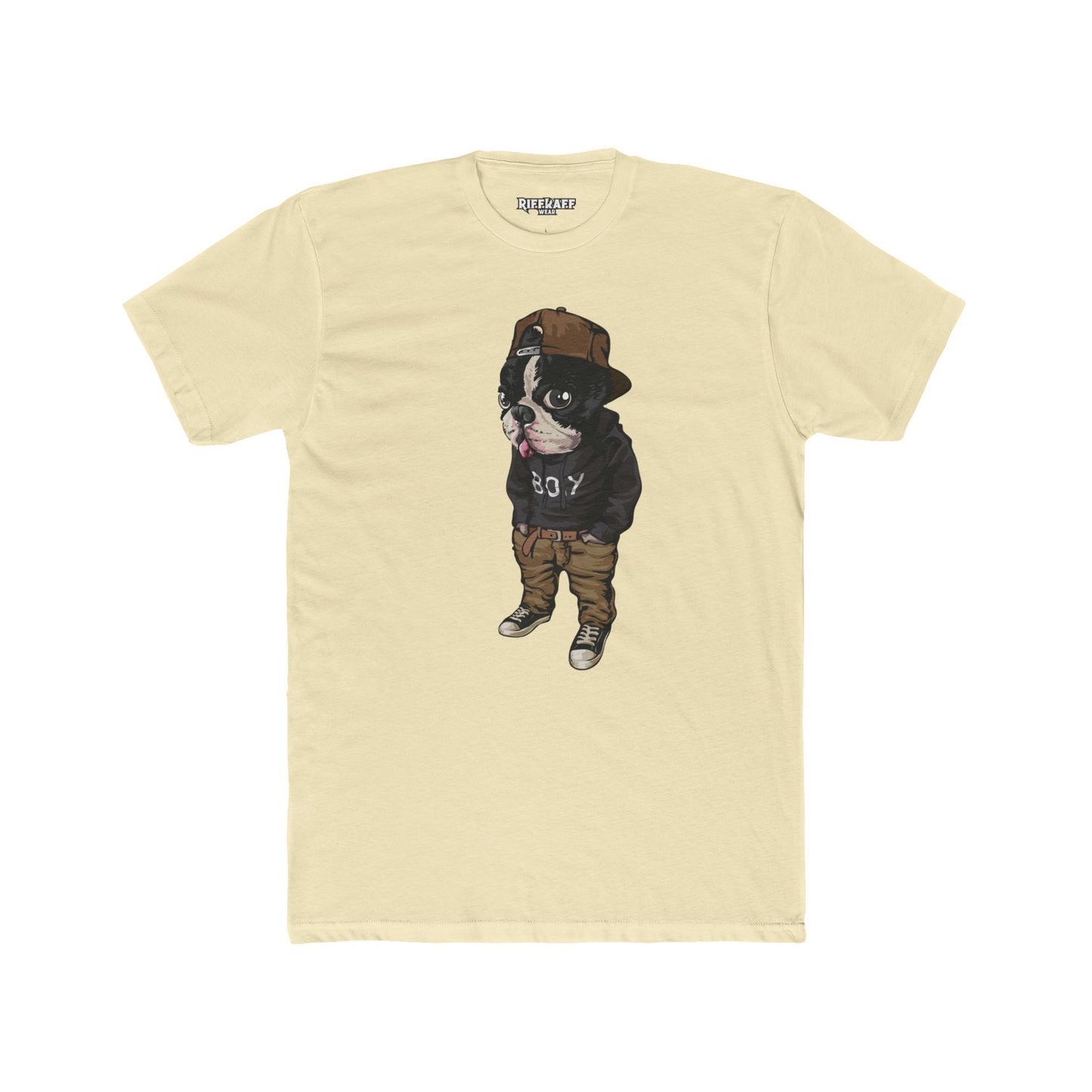 PetNique - Cool Dog Graphic Unisex Cotton Crew Tee - Casual Pet Lover Shirt - Riff Raff Wear