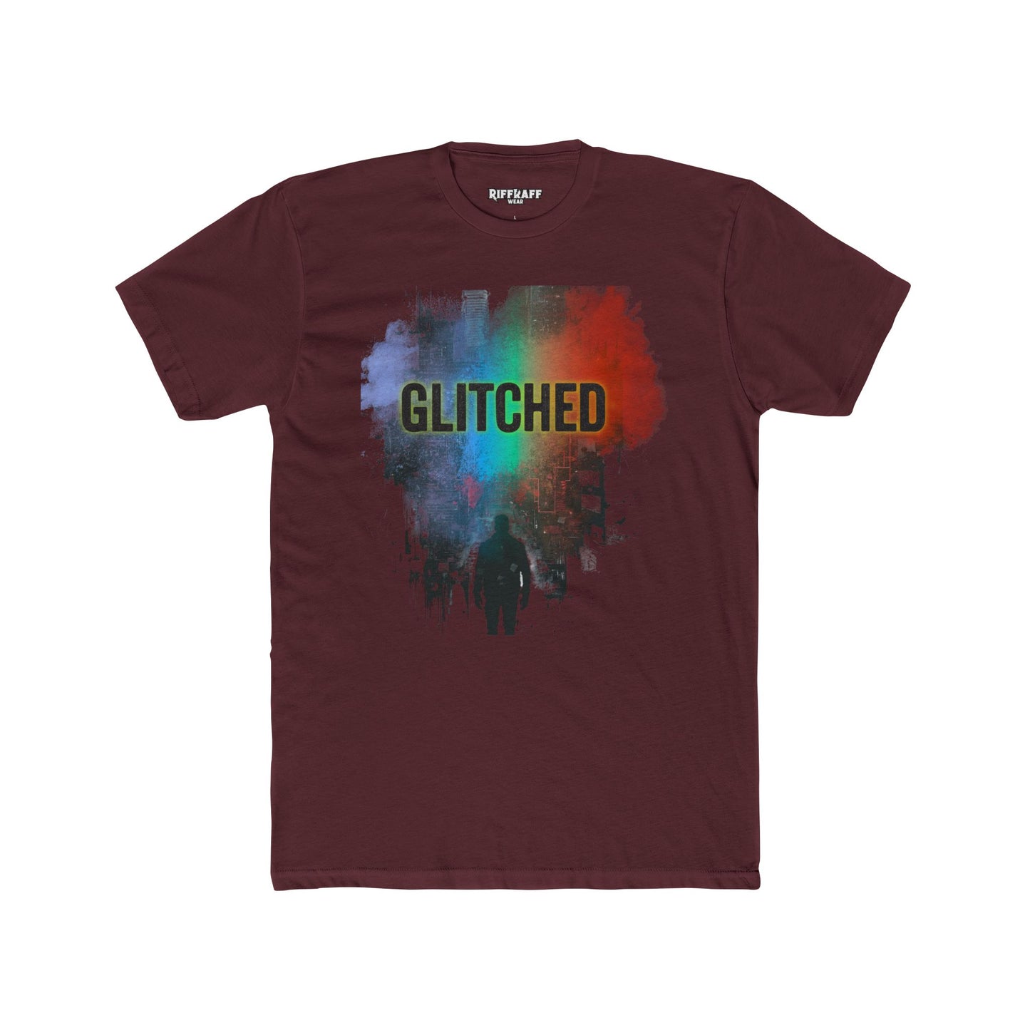 Glitched Unisex Cotton Crew Tee - Urban Streetwear Style - Riff Raff Wear