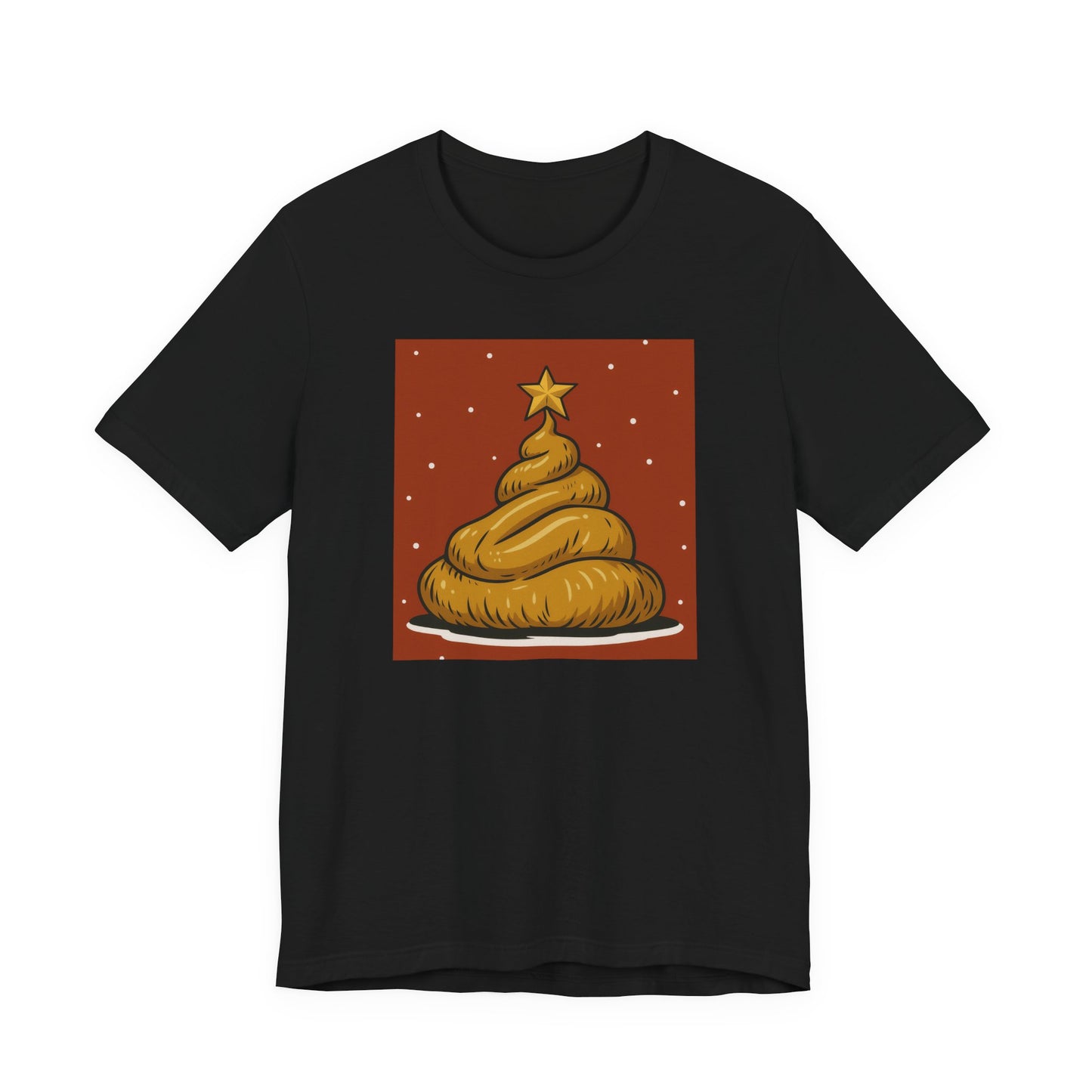Funny Christmas Poop Tee, Unisex Short Sleeve T-Shirt, Holiday Humor Shirt, Christmas Gift, Graphic Tee, Quirky Xmas Apparel - Riff Raff Wear