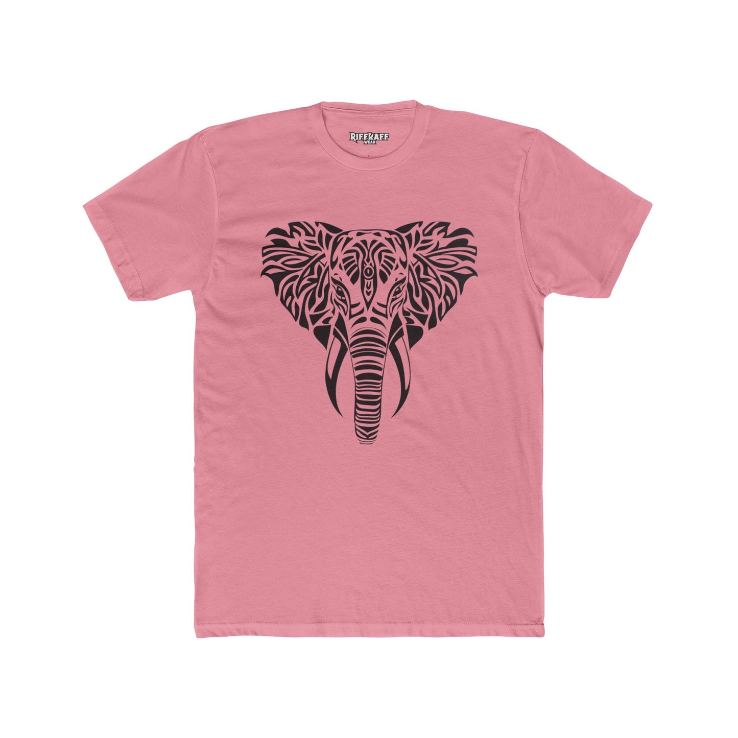 Trendy Elephant Design Unisex Cotton Crew Tee, Eco-Friendly Graphic Tee, -Riff Raff Wear
