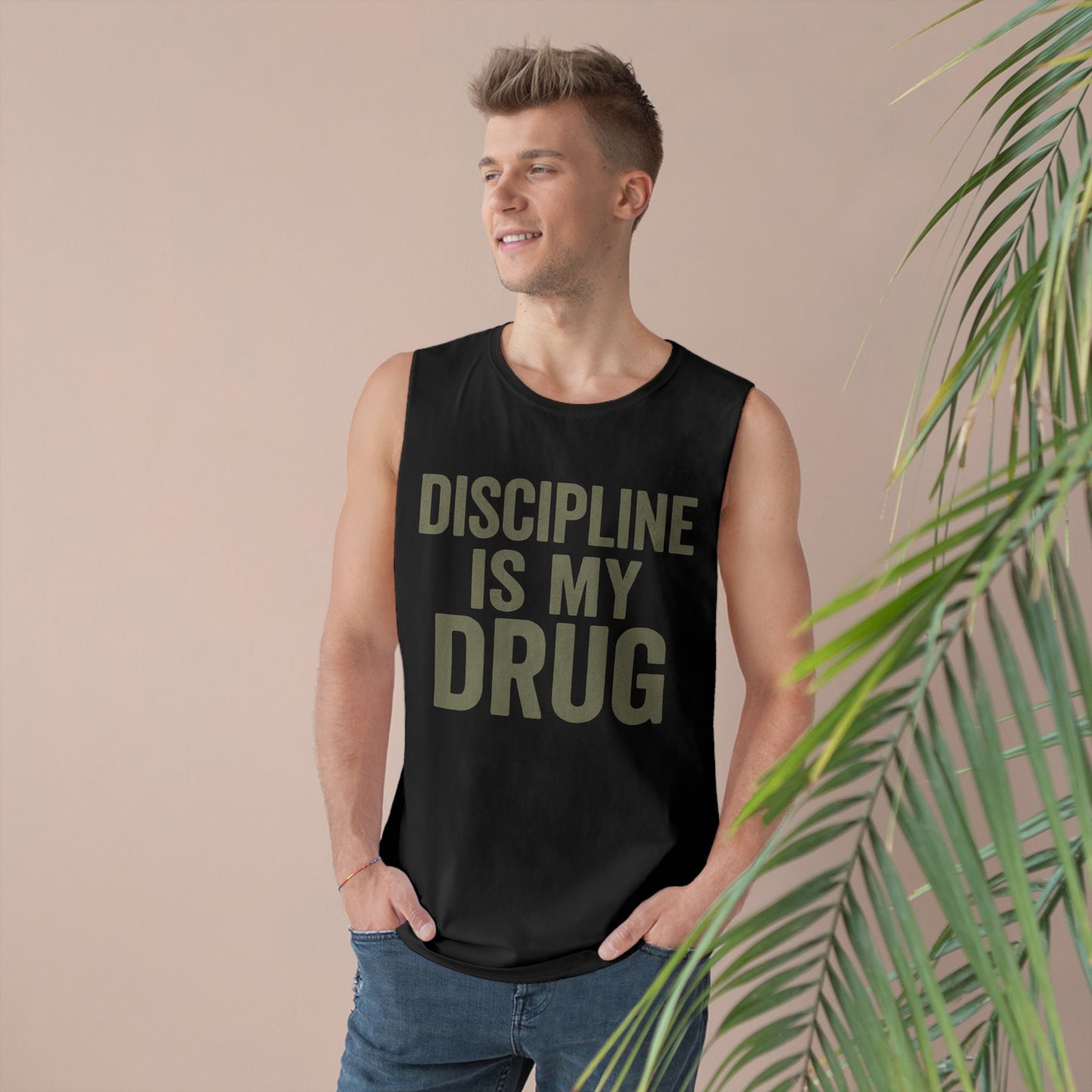 Discipline Is My Drug Unisex Tank Top - Motivational Fitness Apparel - Riff Raff Wear